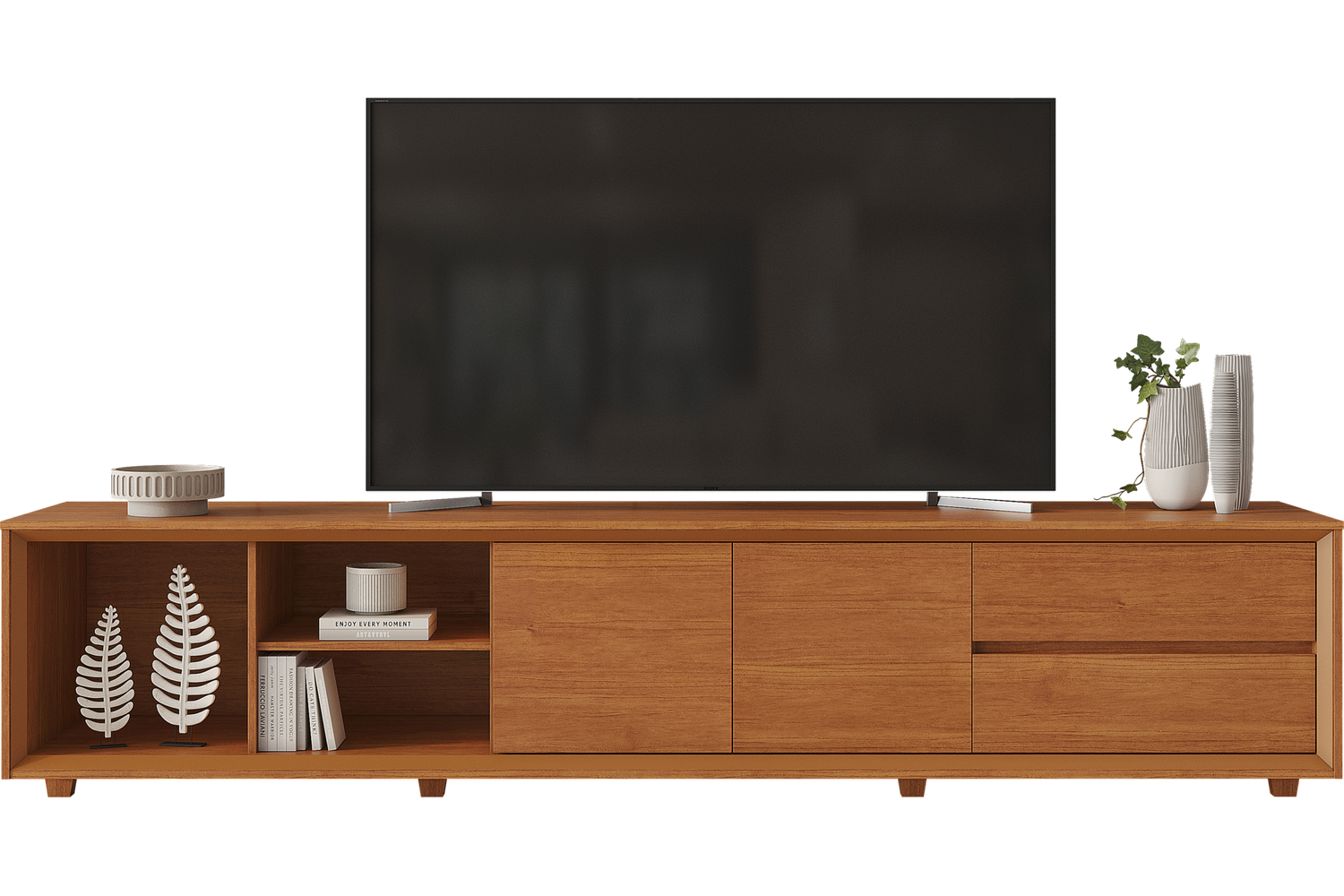 S◇685 DEMODEMIX HOTEL RACK - natural - Rack Premium Naturalle com Amplo Espaço | Madeira Mania