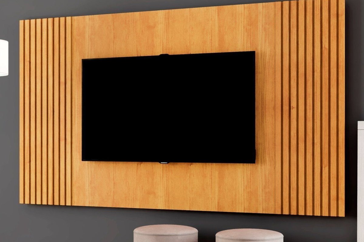 Painel para TV Vertex Ripado 237 cm Naturalle Mavaular
