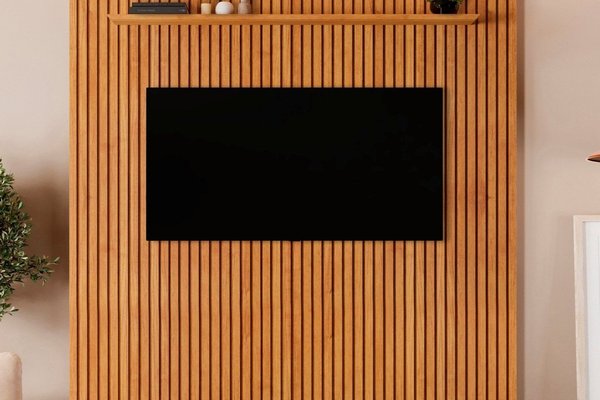 Painel para TV Lyon 227 cm 250 cm de Altura Sem LED Naturalle Mavaular