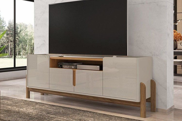 Rack Lizz Casa D na cor Off White 190 cm